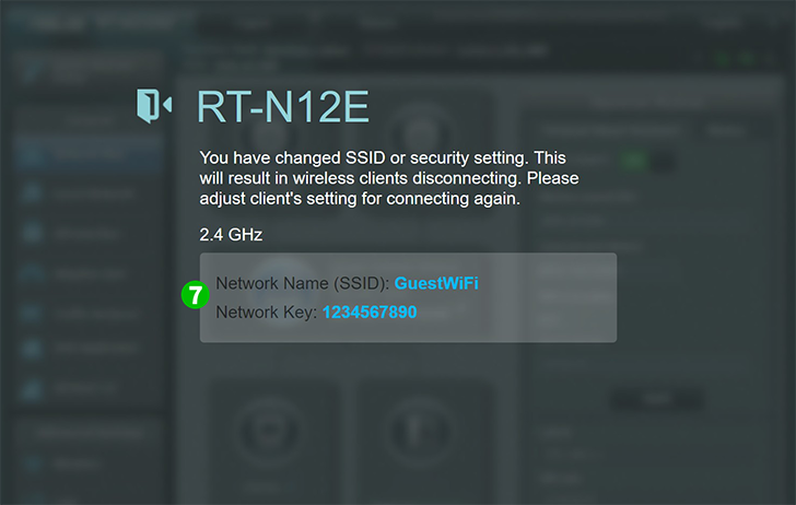 Router setup ASUS RT-N12E, Step 7