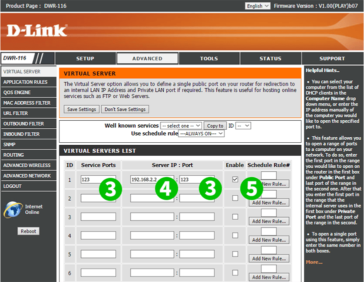 D-Link DWR-116 Steps 3-5