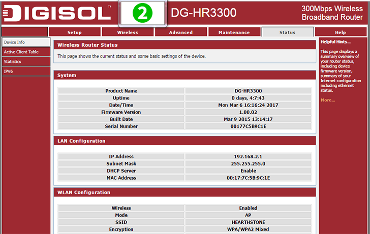 Digisol DG-HR3300 Step 2