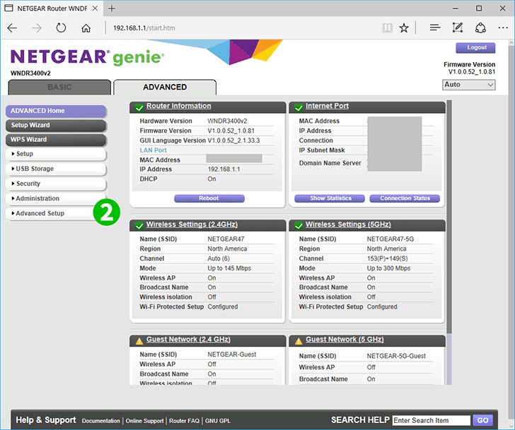 Netgear WNDR3400v2 Step 2