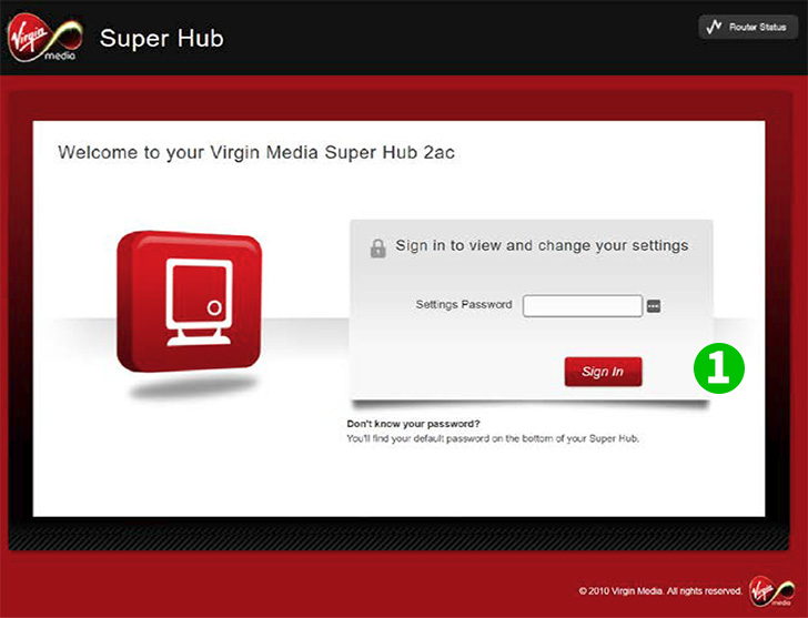 Virgin Super Hub 2 Step 1