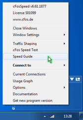 start the cFos Speed Guide