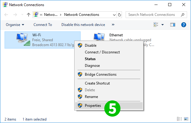 Connection Sharing, Step 5
