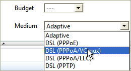 DSL إعدادات اتصال دي اس ال