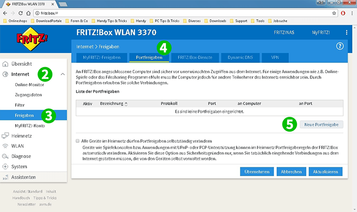 AVM FRITZ!Box 3370 Steps 2-5