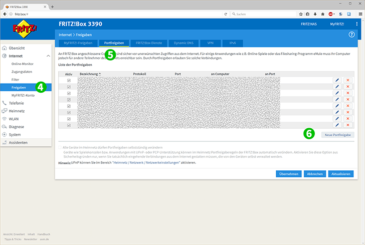 AVM FRITZ!Box 3390 Steps 4-6