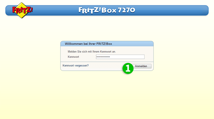 AVM FRITZ!Box 7270 Step 1