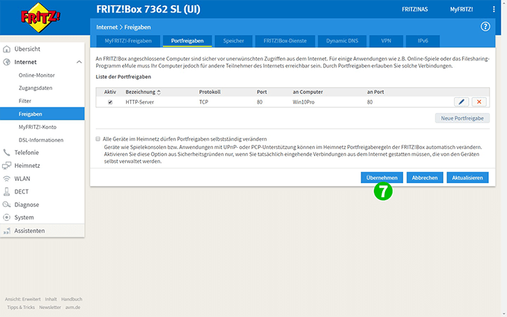 AVM FRITZ!Box 7362 SL Step 7