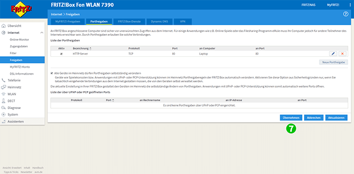 AVM FRITZ!Box 7390 Step 7