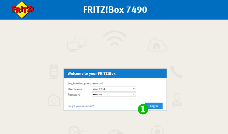 FRITZ!Box 7490 Step 1