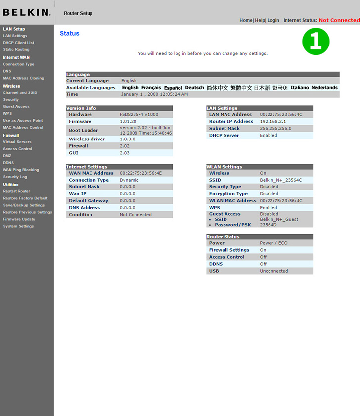 Belkin N+ Wireless Router (F5D8235-4) Step 1