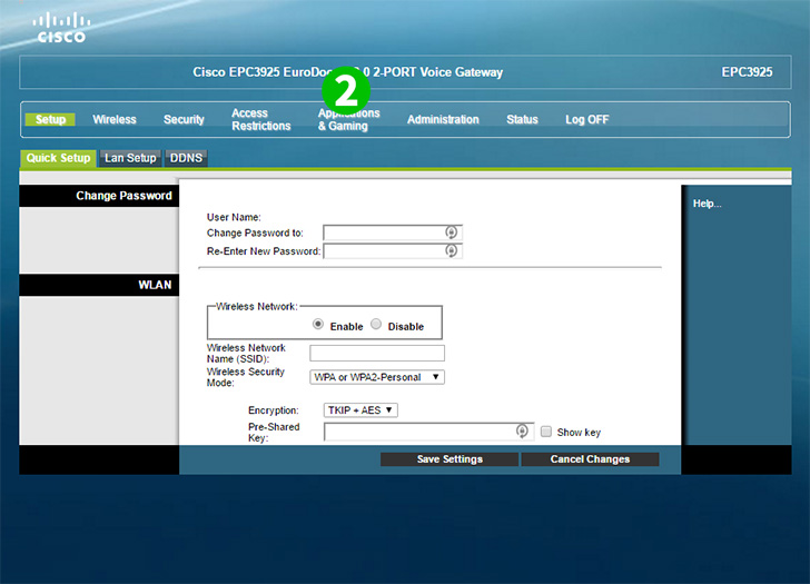 impuls prins bred Enable port forwarding for the Cisco EPC3925 - cFos Software