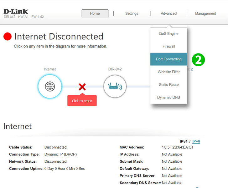 D-Link DIR-842 Step 2