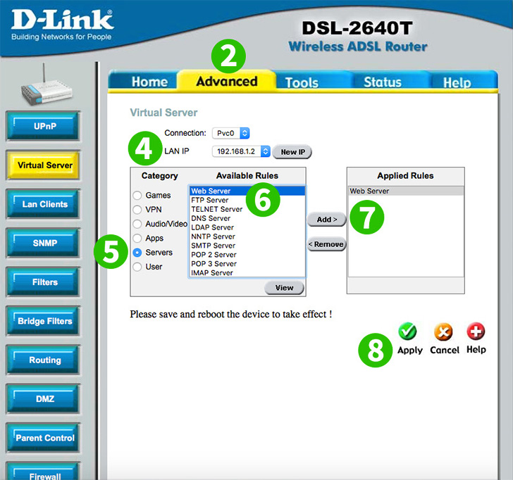 d link dsl 2640t