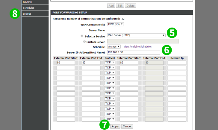 D-Link DSL-2750 Steps 5-8