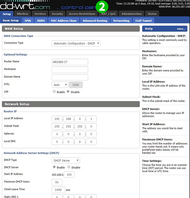 DD-WRT Step 2