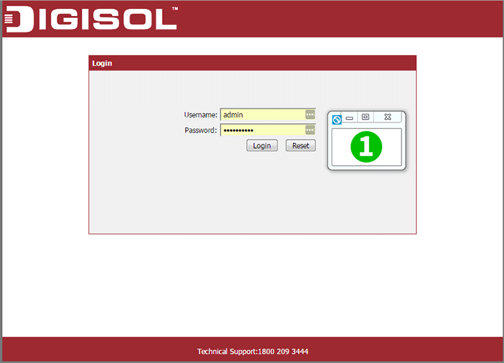 Digisol DG-HR3300 Step 1