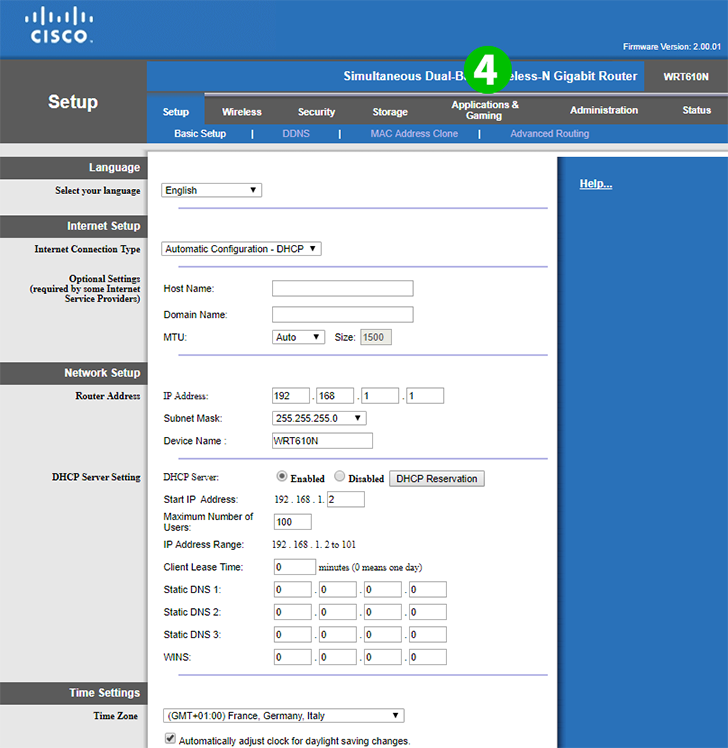 Linksys WRT600N Step 4