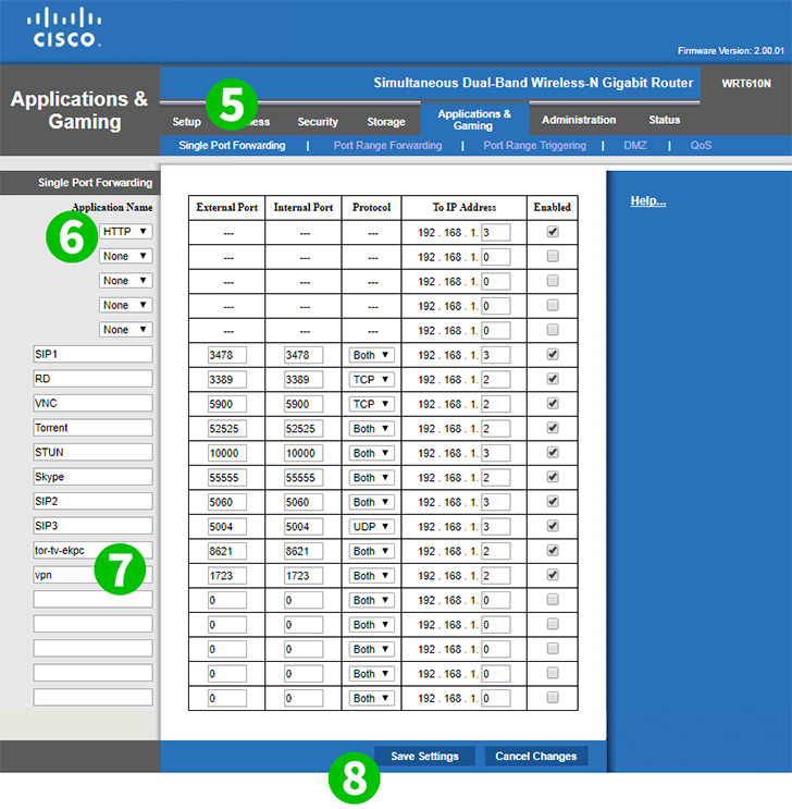 Linksys WRT600N Steps 5-8