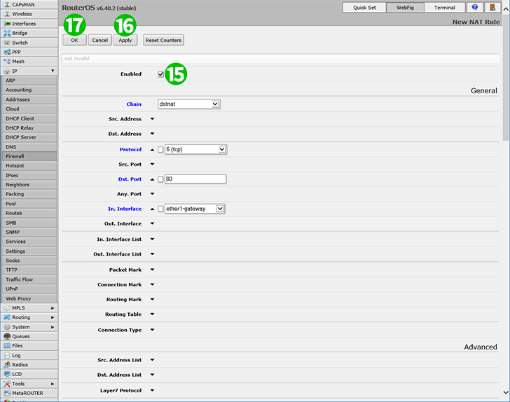 Mikrotik RB2011UiAS-2HnD-IN Steps 15-17