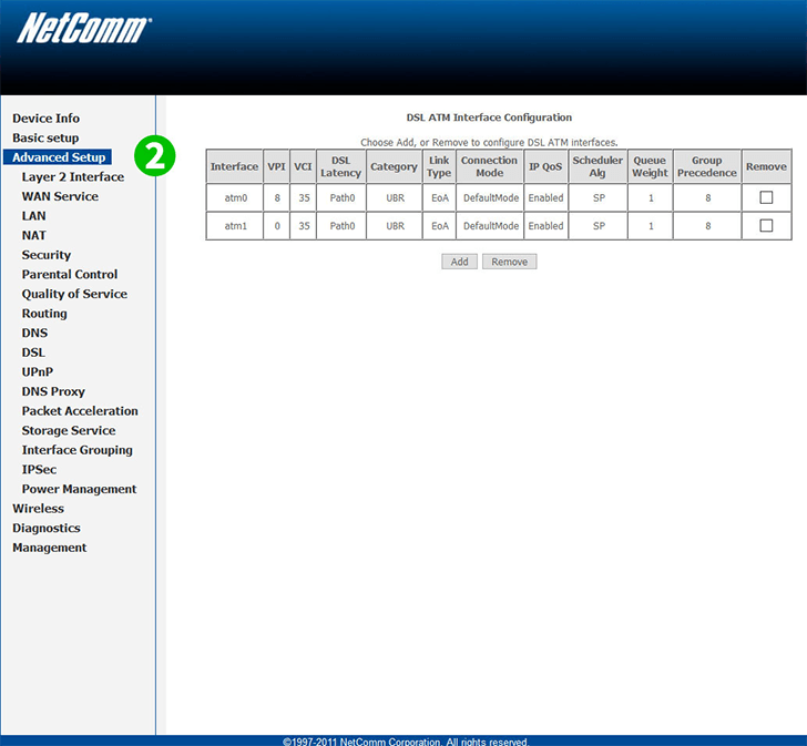 Netcomm ADSL2+ Wireless N300 Step 2