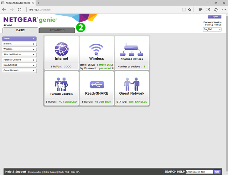 Netgear R630v2 Step 2