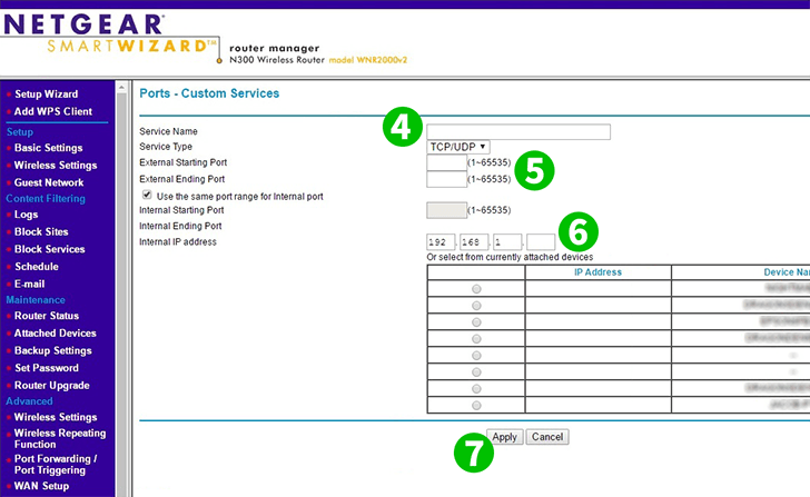 Netgear WNR2000V2 Steps 4-7