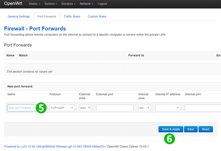 OpenWrt Steps 5-6