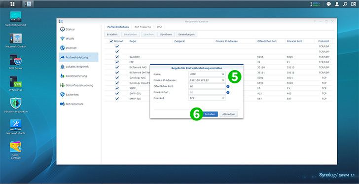 Synology RT1900ac Steps 5-6