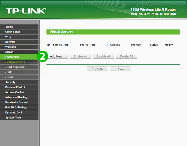 TP-Link TL-WR741ND Step 2