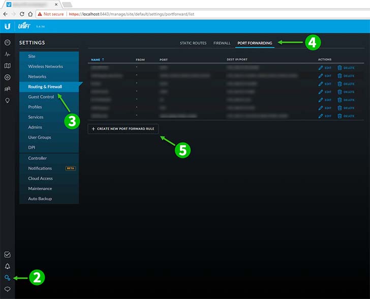 UniFi Security Gateway 3P Steps 2-5