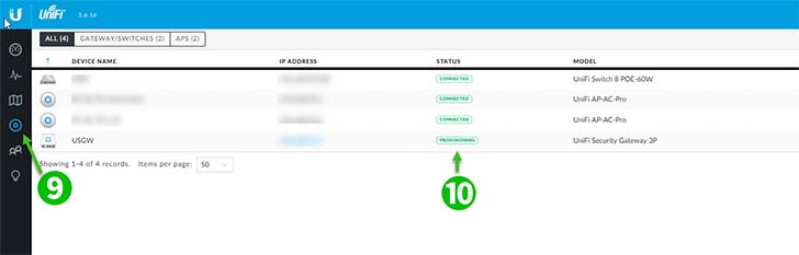 UniFi Security Gateway 3P Steps 9-10