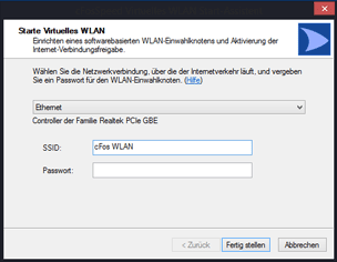 Konfiguration des cFosSpeed WLAN Access Points